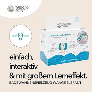Игрушка для ванны Matchstick Monkey Весы Слоненок synthetic.ua - Фото 1