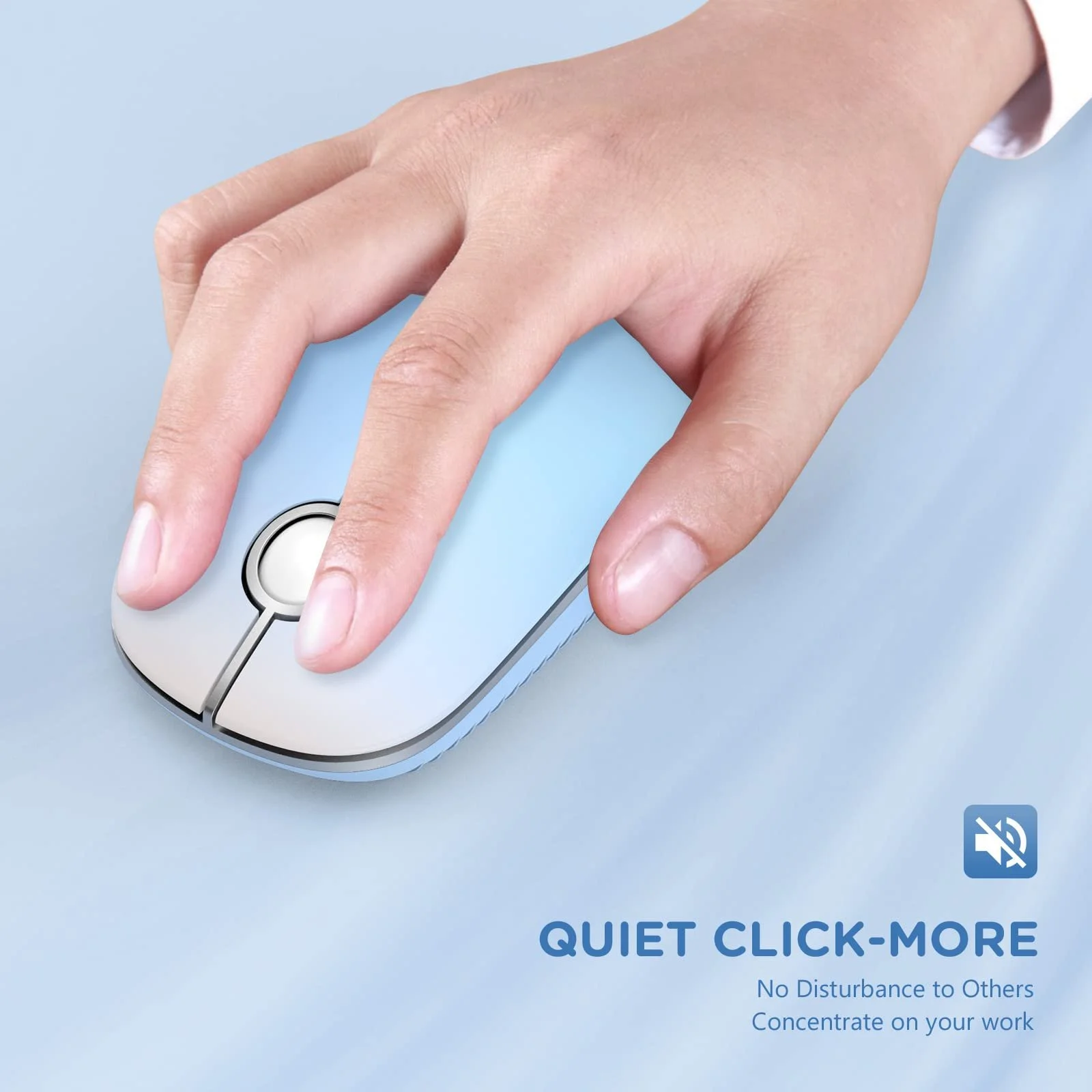 Мышь Беспроводная seenda 1600 DPI 3 кнопки Teal, фото №3