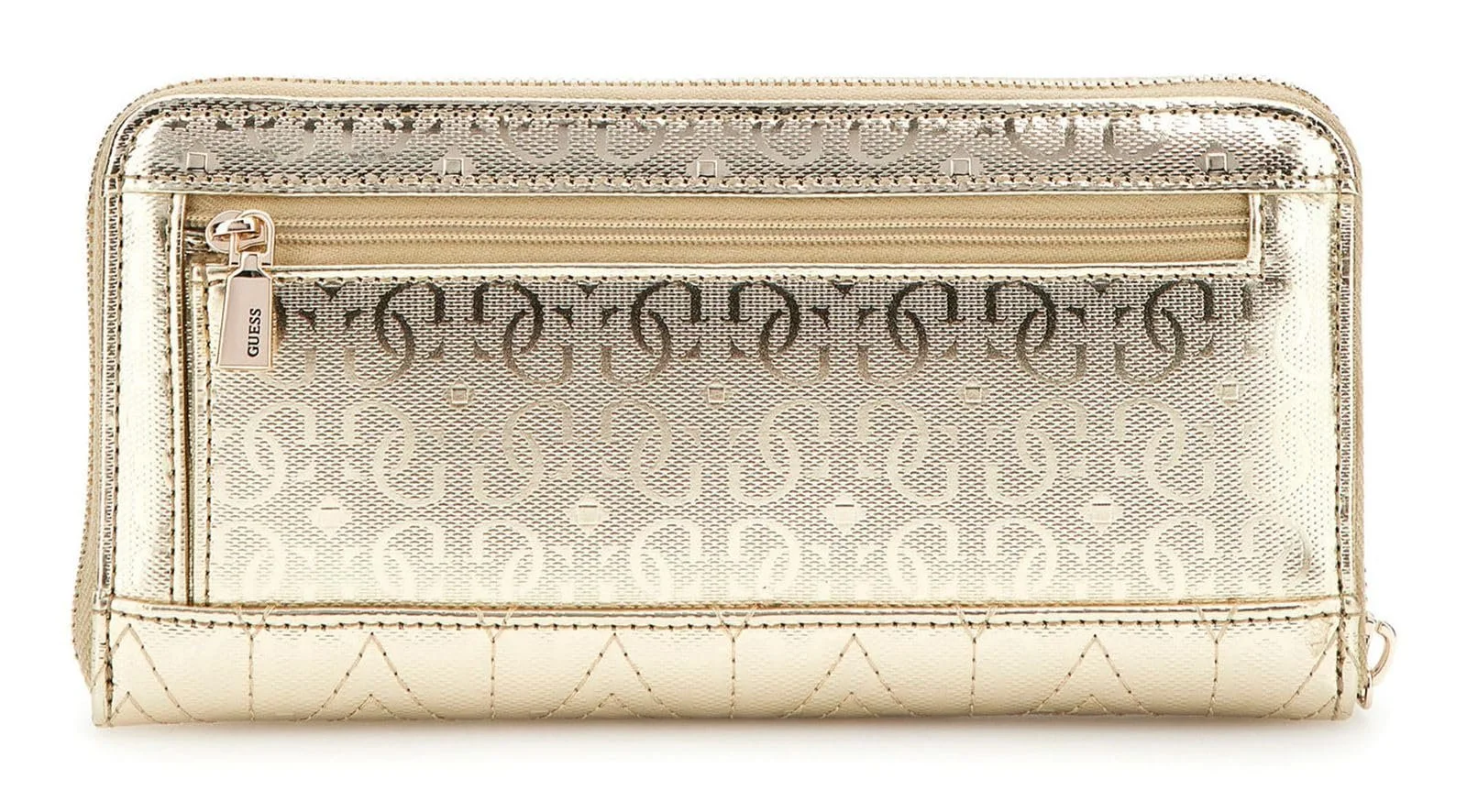 Гаманець GUESS Adelard SLG Large Zip Around Gold, фото №3