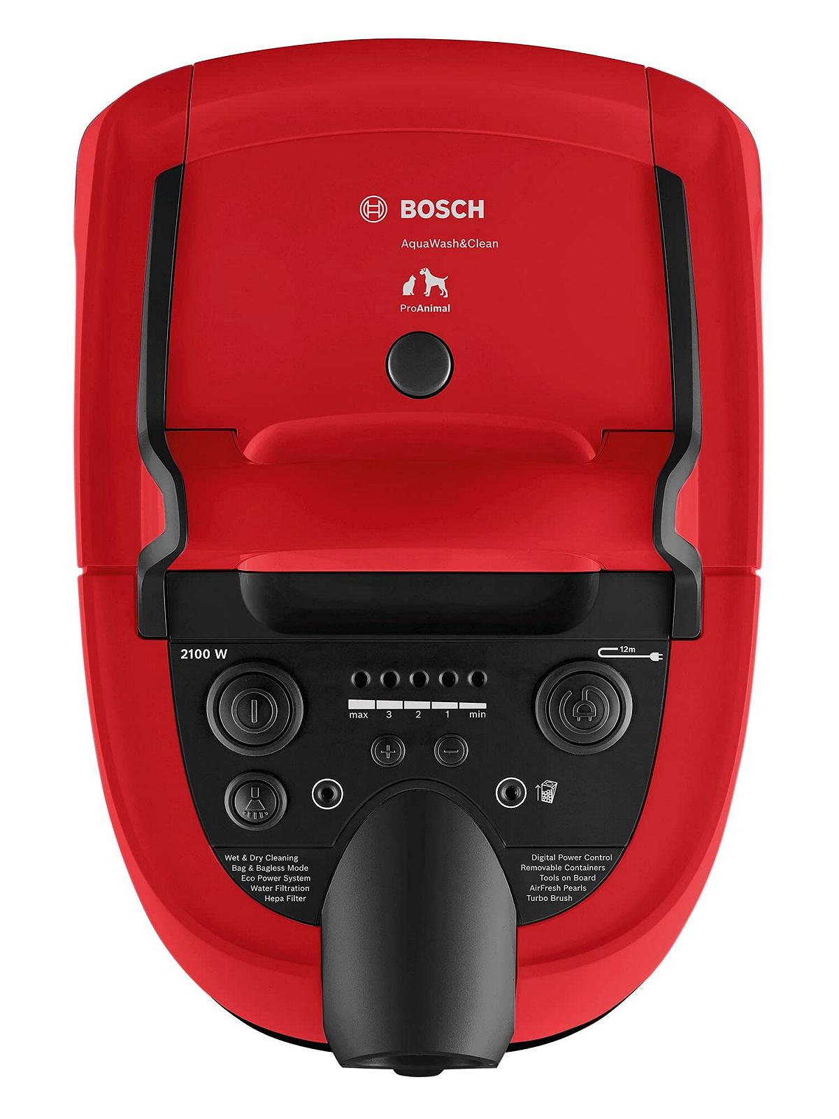 Пилосос Bosch AquaWash BWD421PET 2.5 л 12 м Вологе та сухе прибирання Hepa фільтр Електронне регулювання потужності 2100 Вт, фото №6 Пилосос Bosch AquaWash BWD421PET 2.5 л 12 м Вологе та сухе прибирання Hepa фільтр Електронне регулювання потужності 2100 Вт, фото №6
