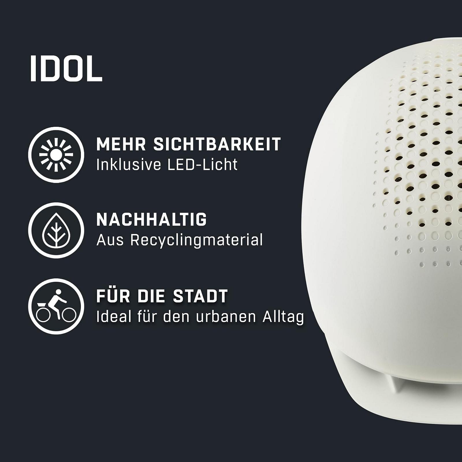 Велосипедный шлем ALPINA Idol Sustainable Illuminated & Lightweight с LED-подсветкой и солнцезащитным козырьком для взрослых, фото №2