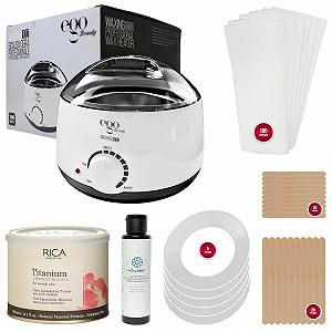 Набор для депиляции Wax Warmer + Lipo Vase Wax + After Wax ANYSKIN + 100 полосок + 25 шпателей synthetic.ua - Фото 1