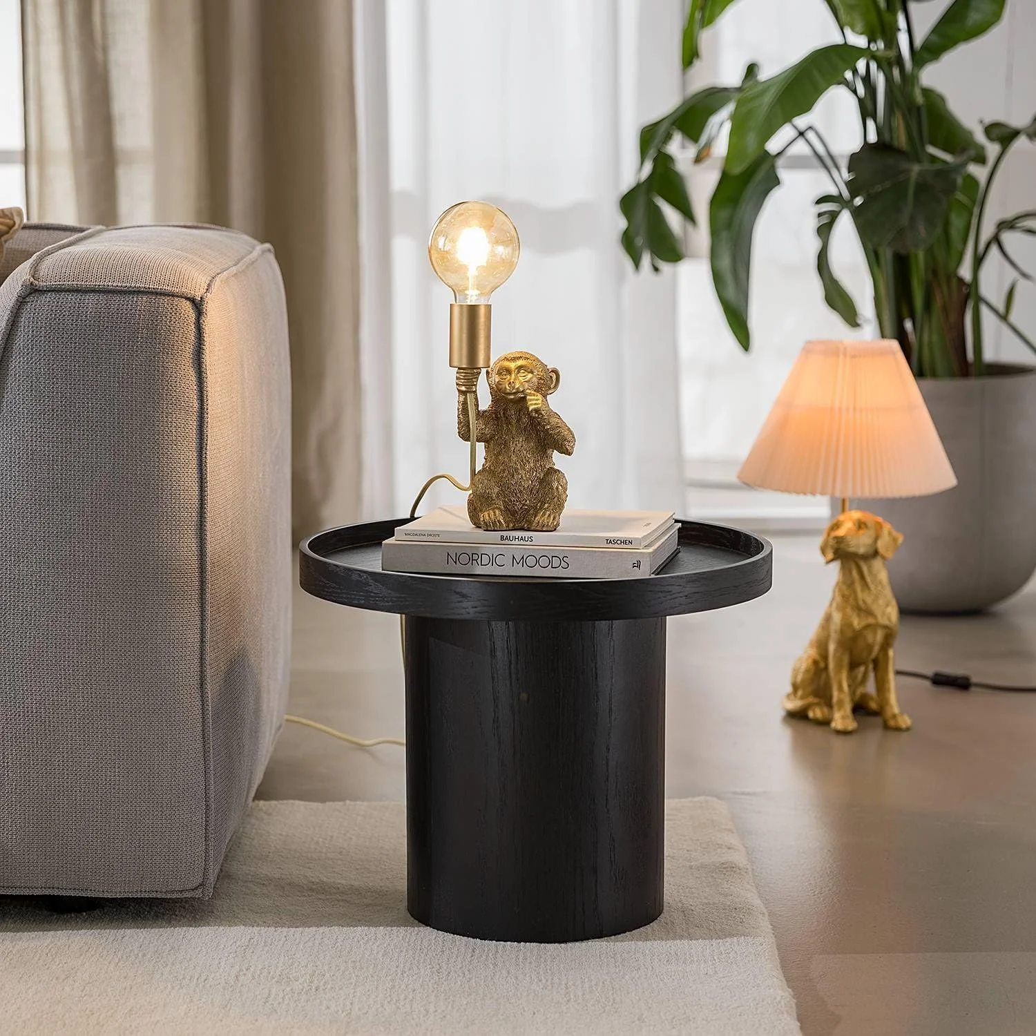 Настільна лампа BUTLERS EL Bello Пес Золотистий/Білий, фото №4