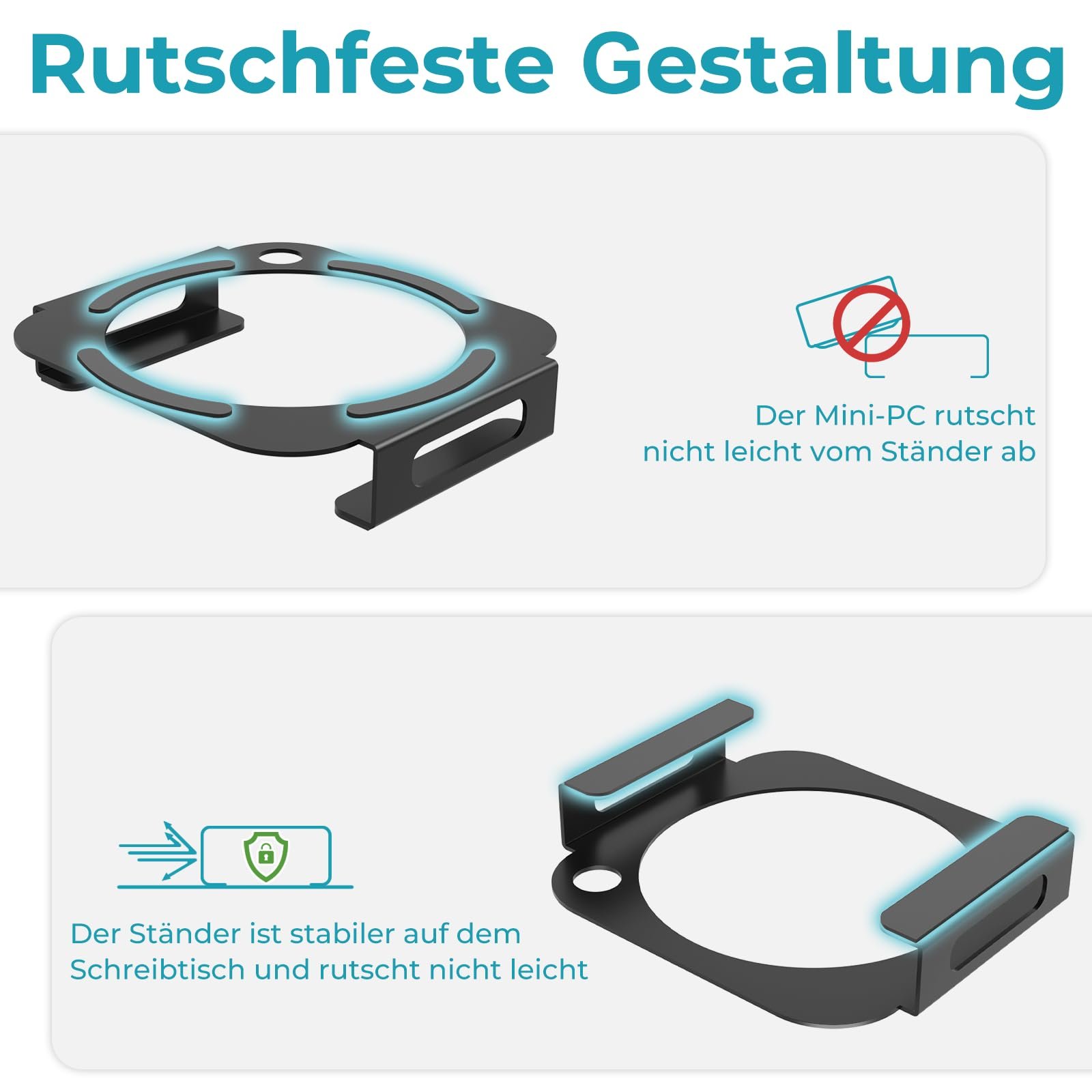 Підставка для комп'ютера Сумісна з Mac Mini M4 2024 Металевий тримач з отвором для сітчастої кнопки, фото №6 Підставка для комп'ютера Сумісна з Mac Mini M4 2024 Металевий тримач з отвором для сітчастої кнопки, фото №6