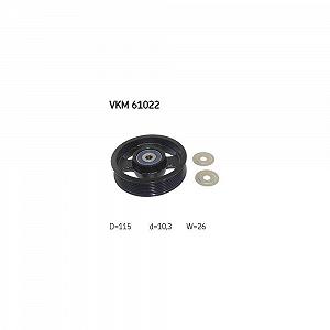 Ролик напрямний/обвідний поліклинового ременя SKF VKM 61022 для TOYOTA знизу праворуч - Фото 1