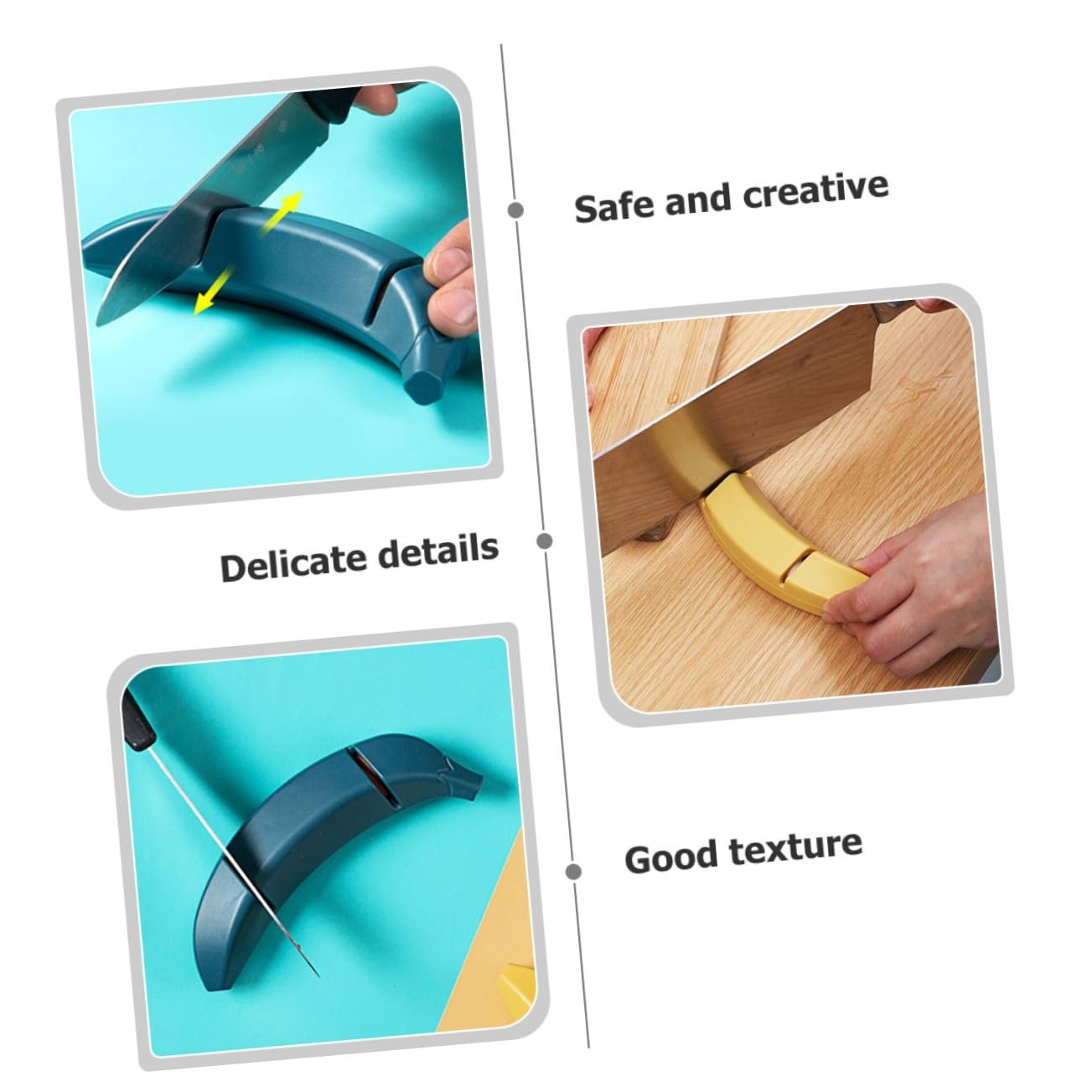 Точилка для кухонных ножей SOIMISS Набор 2 шт. Форма банана Эргономичная Нескользящая, фото №5