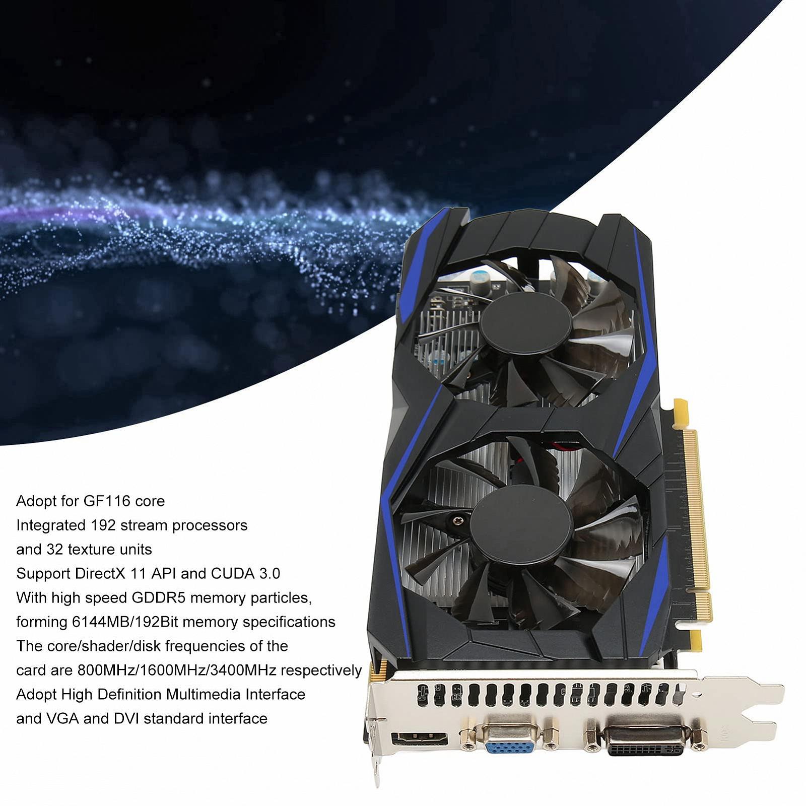 Видеокарта Elprico GTX 550Ti 6GB Gaming 192-битовая GDDR5 с двумя вентиляторами HDMI VGA DVI для настольных компьютеров (GTX550Ti 6GB), фото №2 Видеокарта Elprico GTX 550Ti 6GB Gaming 192-битовая GDDR5 с двумя вентиляторами HDMI VGA DVI для настольных компьютеров (GTX550Ti 6GB), фото №2