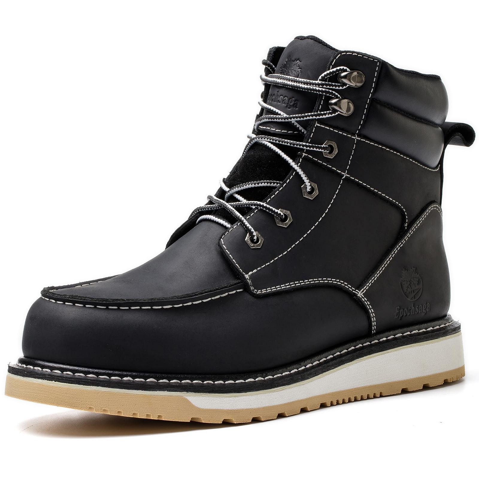 Ботинки Epochsaga Waterproof Soft Moc Toe Fashion Industiral & Construction Work 6 дюймов Коричневый/Черный, фото №1