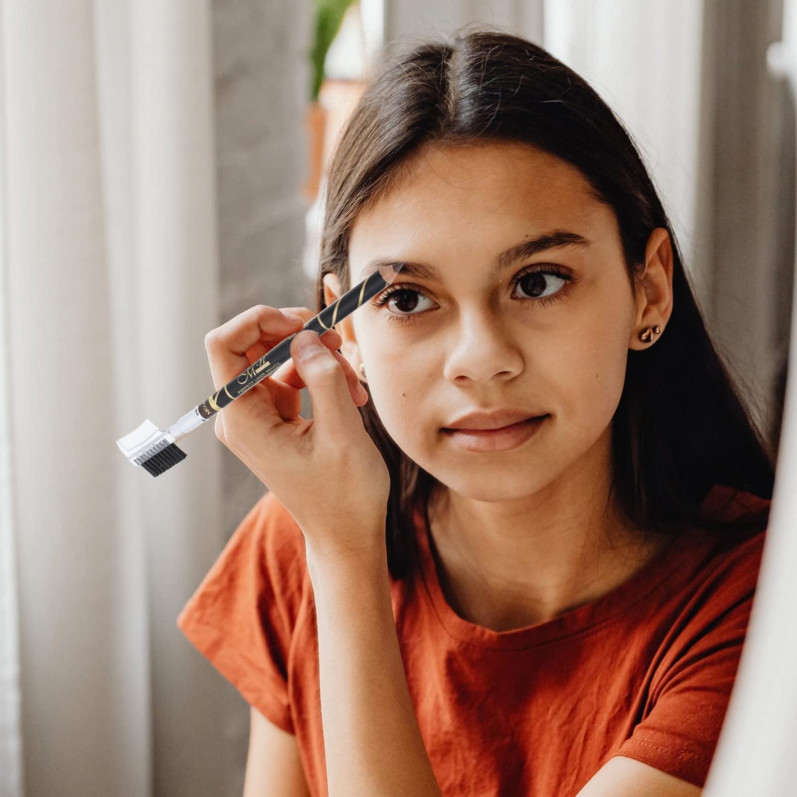 Карандаш для бровей FRCOLOR Два-в-Одном Серый Коричневый 24 шт., фото №5