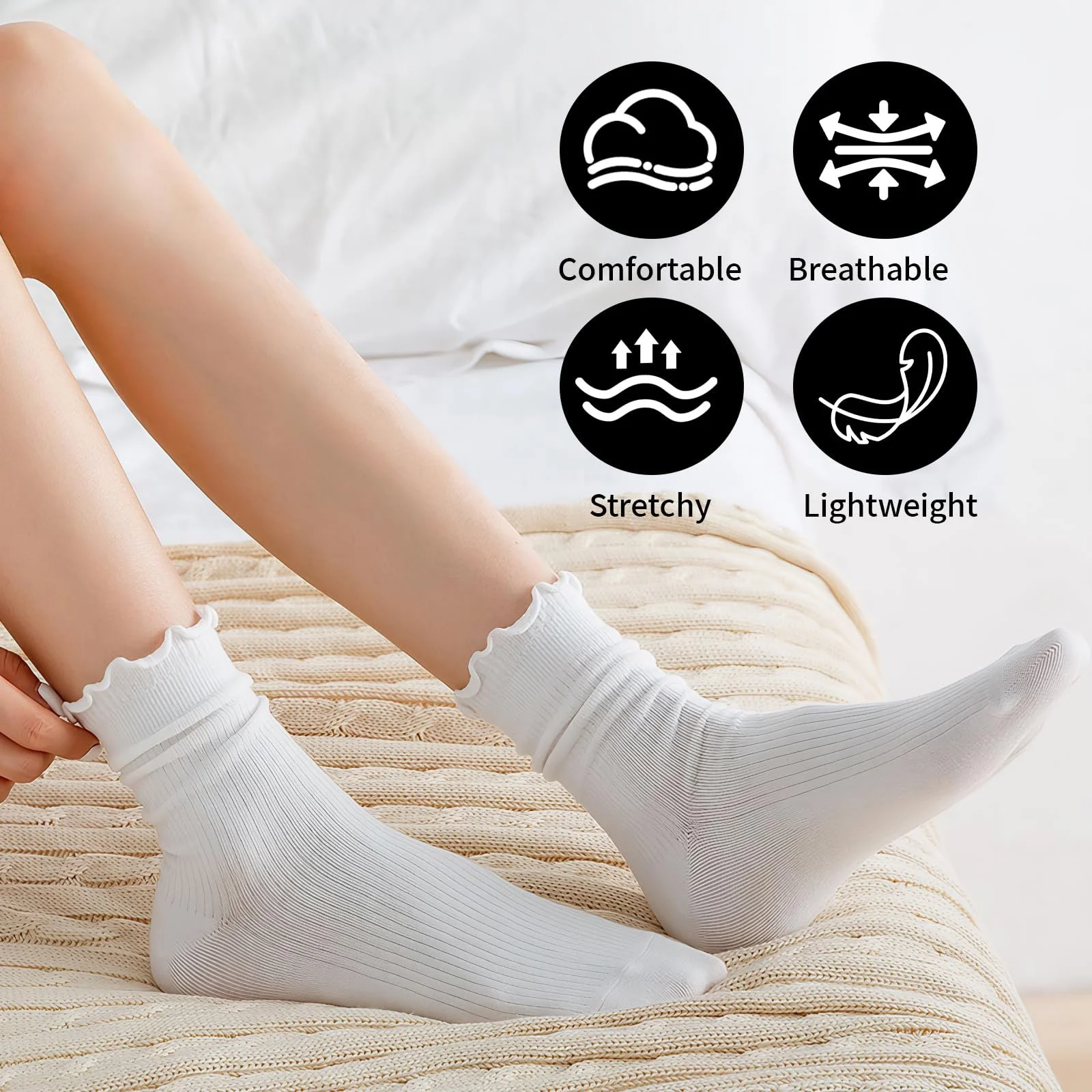 Комплект шкарпеток з рюшами 14 пар, Жіночі, фото №2 Комплект шкарпеток з рюшами 14 пар, Жіночі, фото №2