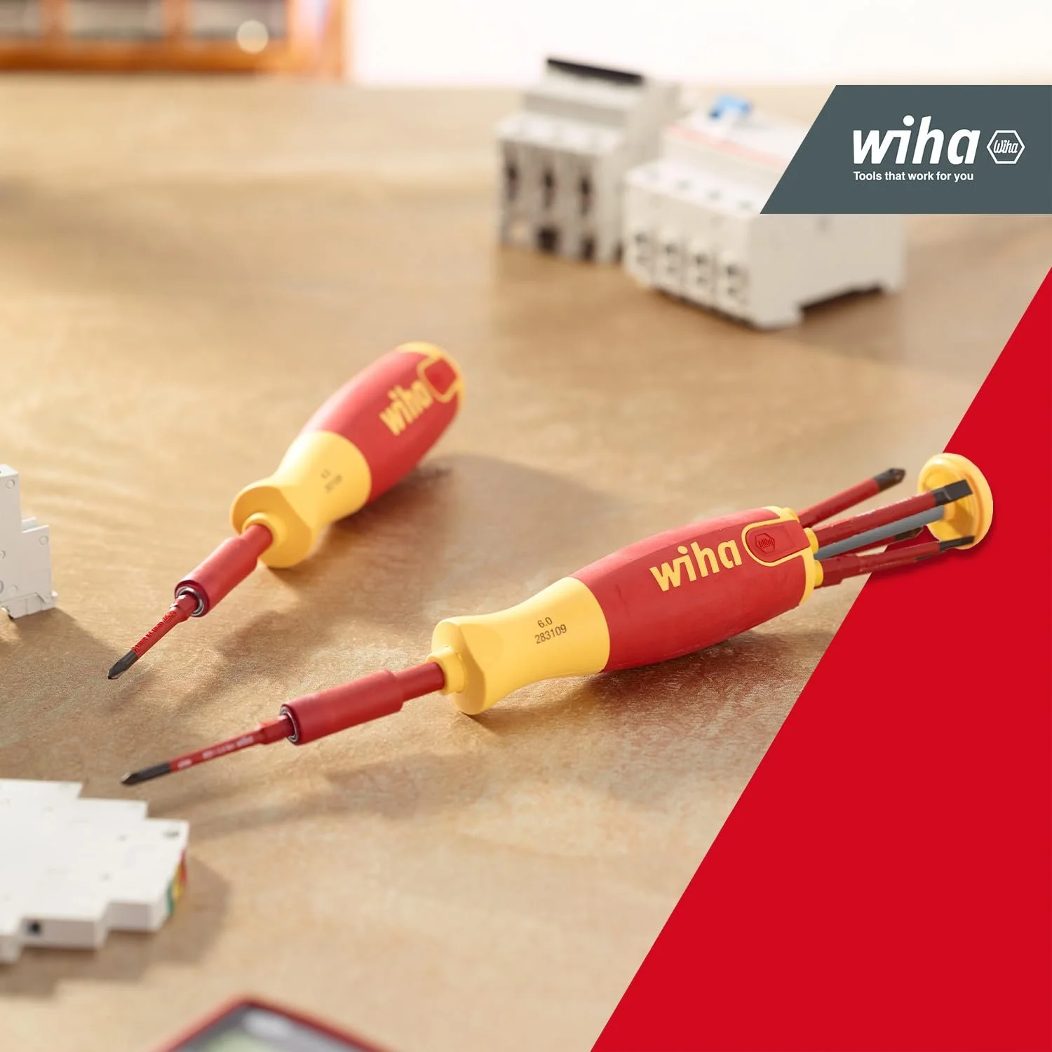 Викрутка з магазином біт Wiha LiftUp Electric 38612 Phillips, шліц з 6 SlimBits у блістері, фото №6