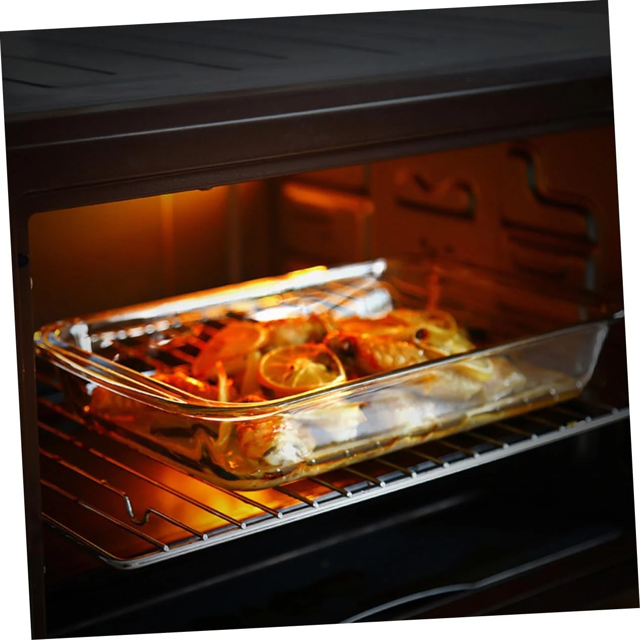 Форма для випікання Garneck скляна термостійка з подвійними ручками для духовки та мікрохвильової печі, фото №3