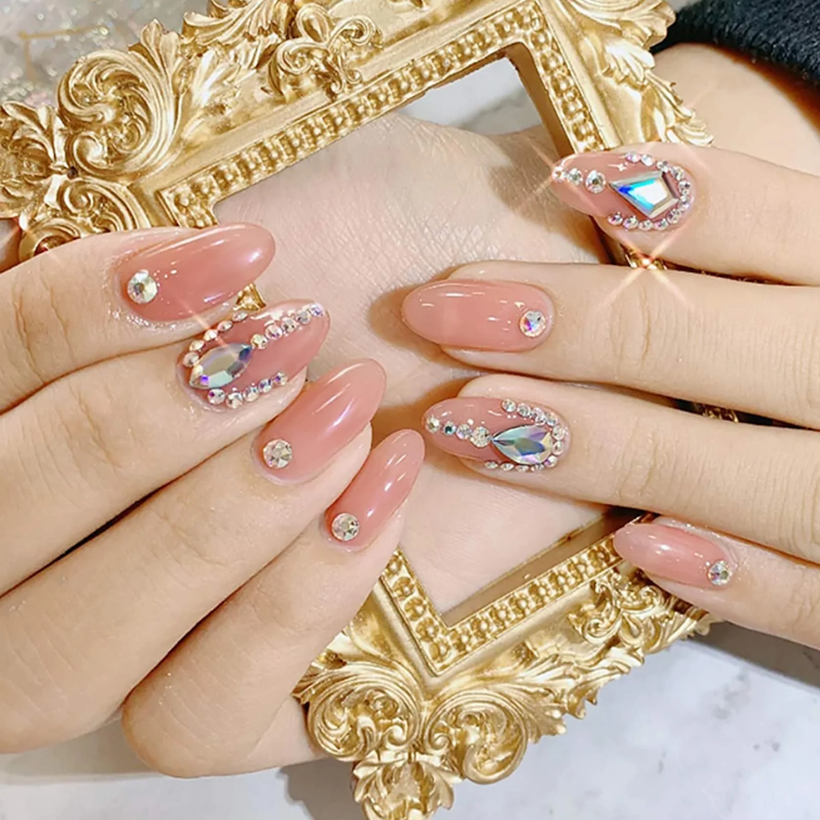 Набор страз для ногтей NICENEEDED, 4 шт. 3D украшения для ногтей в виде колокольчиков и 100 шт. кристаллов для ногтей больших смешанных размеров с плоской задней частью для женского дизайна ногтей, фото №6 Набор страз для ногтей NICENEEDED, 4 шт. 3D украшения для ногтей в виде колокольчиков и 100 шт. кристаллов для ногтей больших смешанных размеров с плоской задней частью для женского дизайна ногтей, фото №6