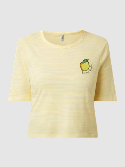 Футболка ONLFRUITY LIFE STRIPE TOP BOX JRS 15231612 ONLY Жовтий L, фото №4