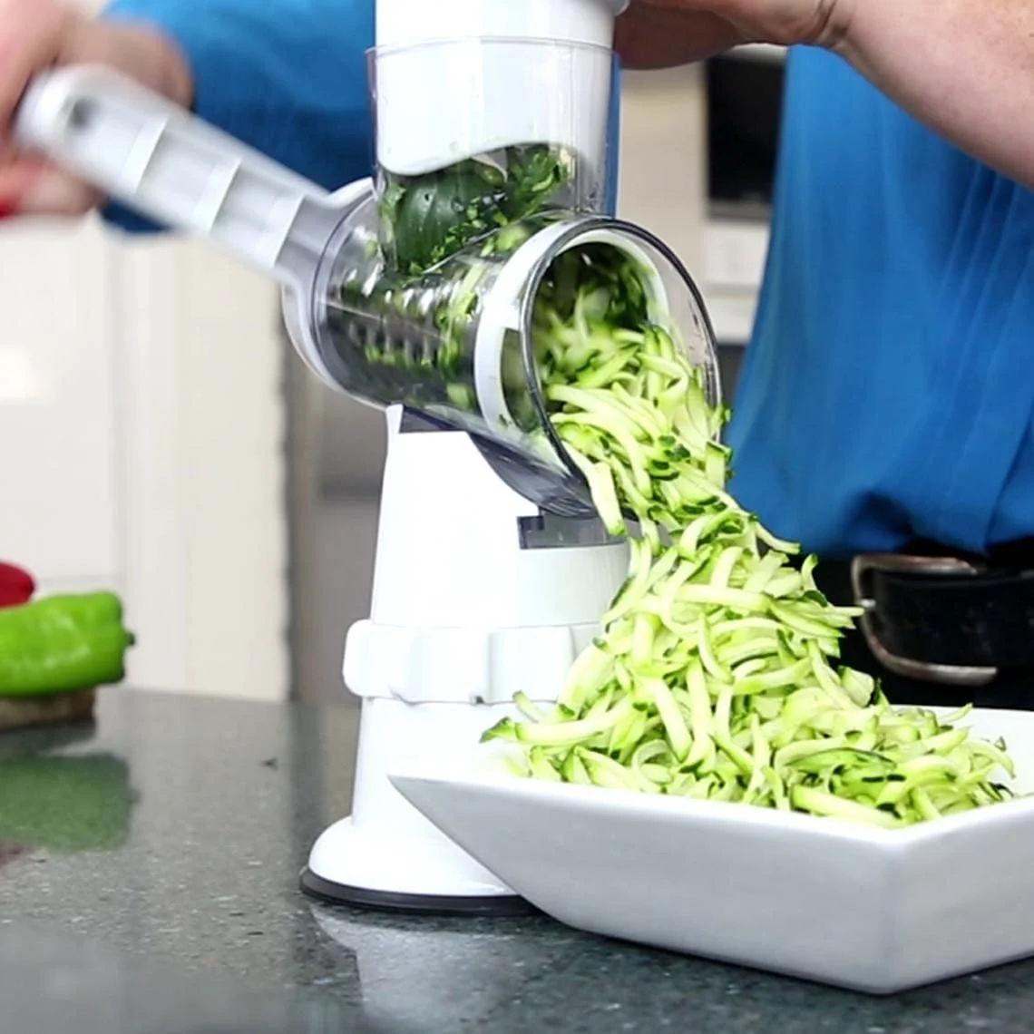 Барабанна терка LIVINGTON Sumo Slicer Red 3-в-1 для шаткування, нарізання, натирання, фото №2