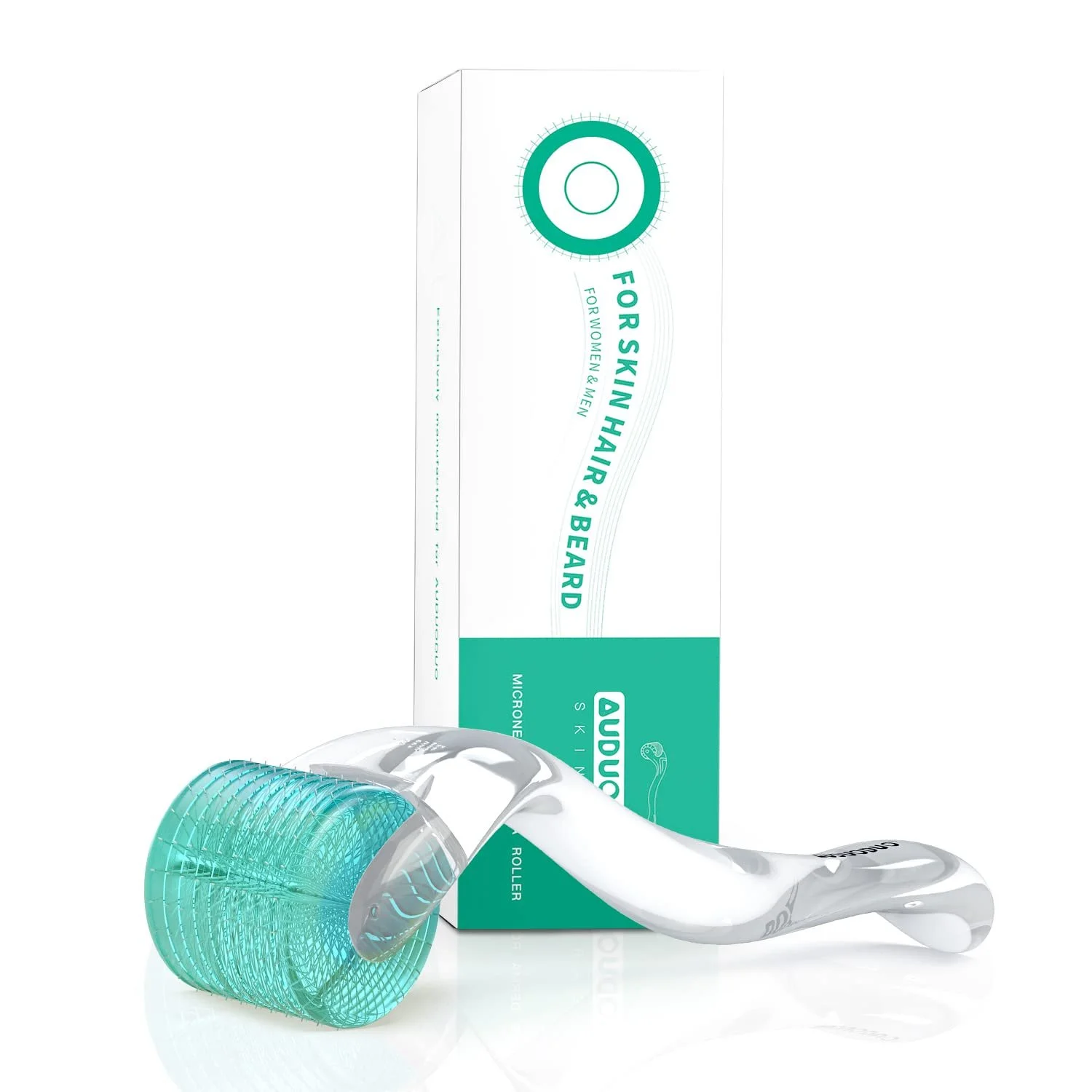 Ролик Derma AUDUODUO 192 голки 0.5 мм Срібні голки для обличчя, фото №1