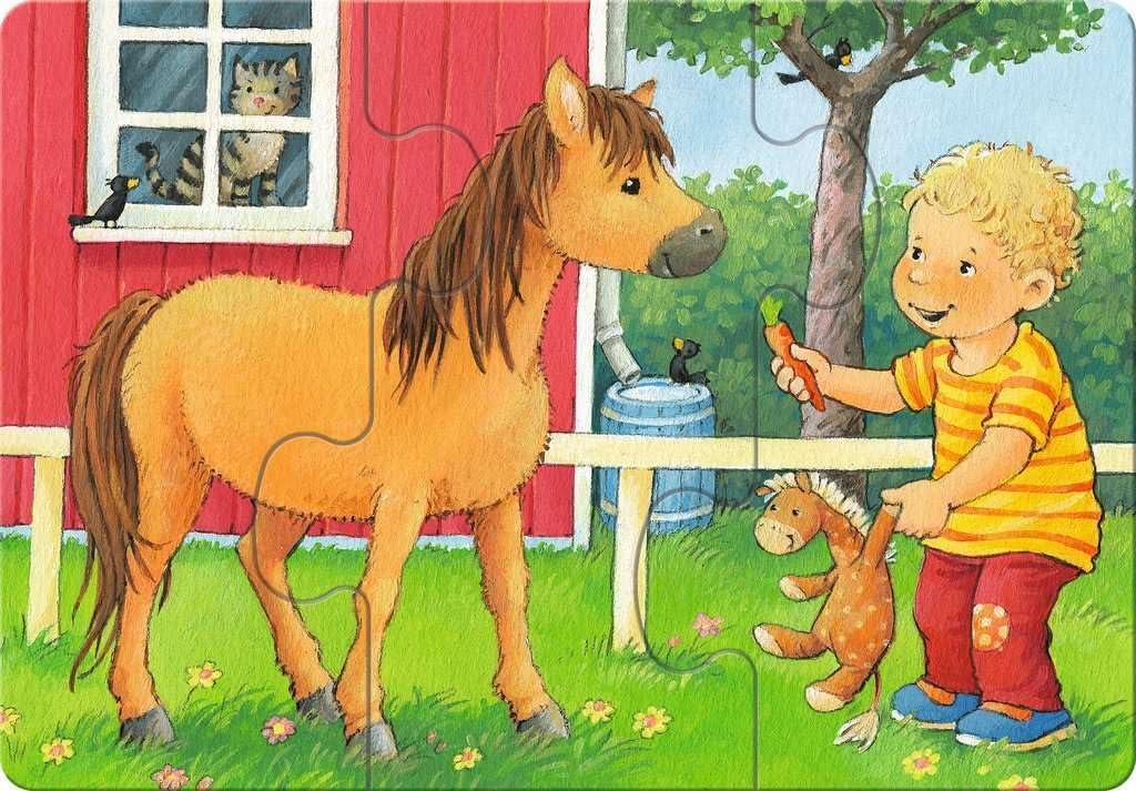 Пазл Ravensburger ministeps 4169 My first puzzle Petting Zoo 4 пазла 2-5 деталей, фото №5