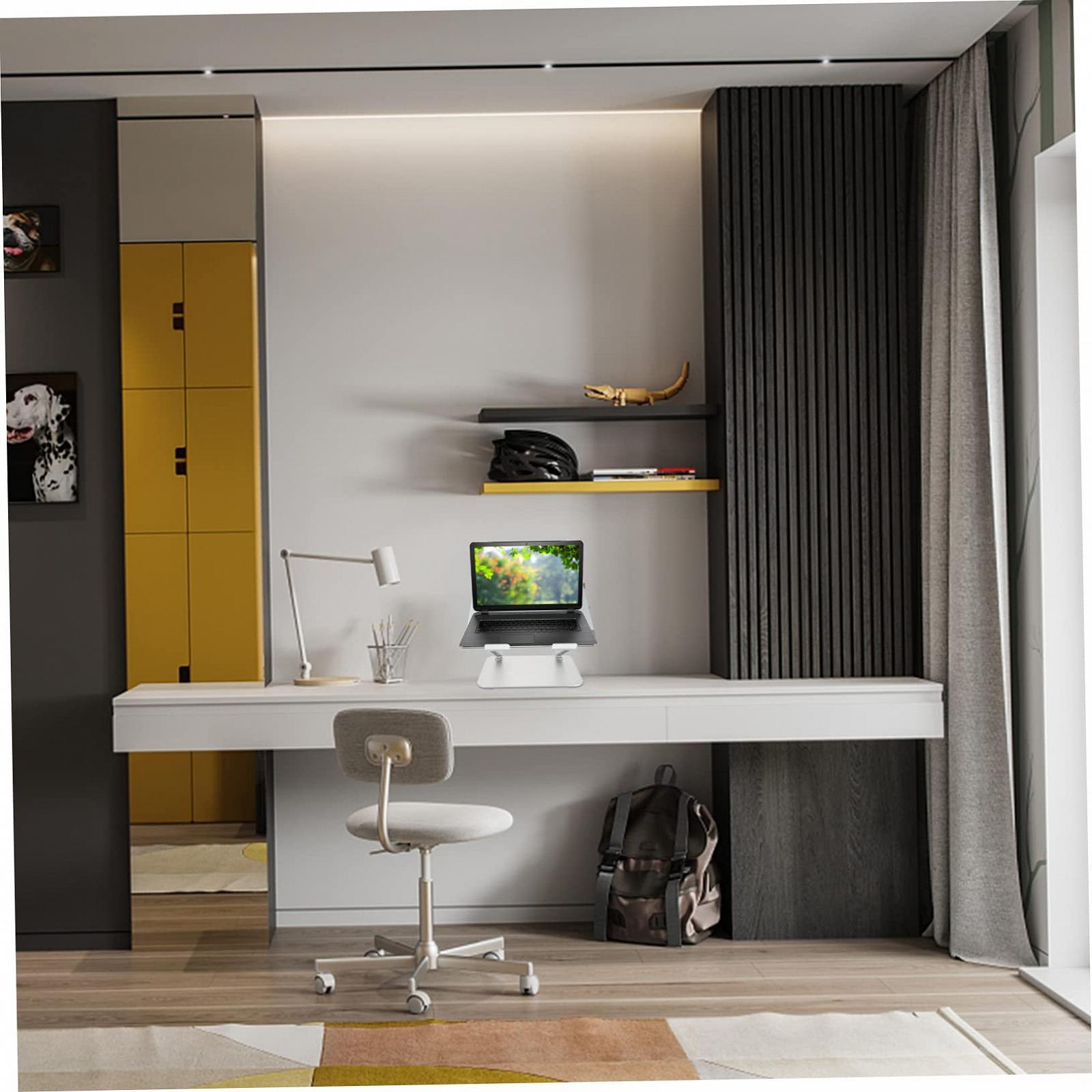 Подставка для ноутбука Tofficu Алюминиевый сплав портативная подставка для ноутбука с нескользящей силиконовой подкладкой, поворотный вал для стабильной поддержки, компактная для хранения, фото №5 Подставка для ноутбука Tofficu Алюминиевый сплав портативная подставка для ноутбука с нескользящей силиконовой подкладкой, поворотный вал для стабильной поддержки, компактная для хранения, фото №5