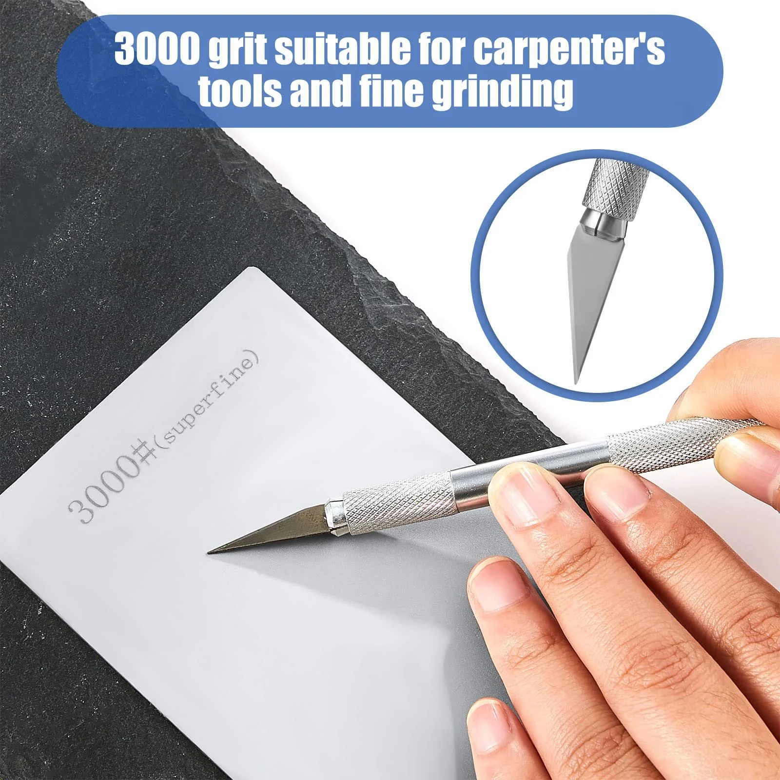 Точильний камінь Zhehao Diamond алмазний для кухні 1000/2000/3000 гріт, фото №5