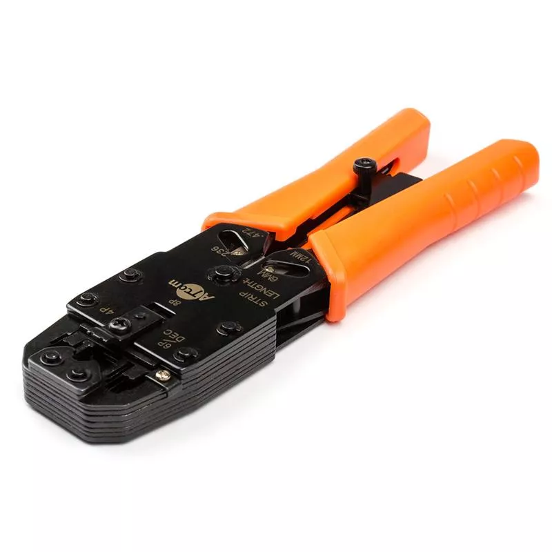 Инструмент для обжимки RJ-45/RJ11 Atcom 2008R блистер проф линейка, фото №1