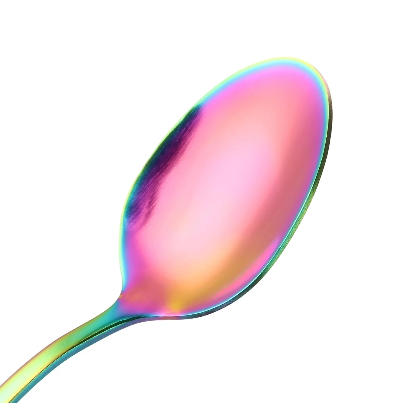 Ложка чайная нержавеющая сталь радужная 13,5 см, 30 шт, фото №3