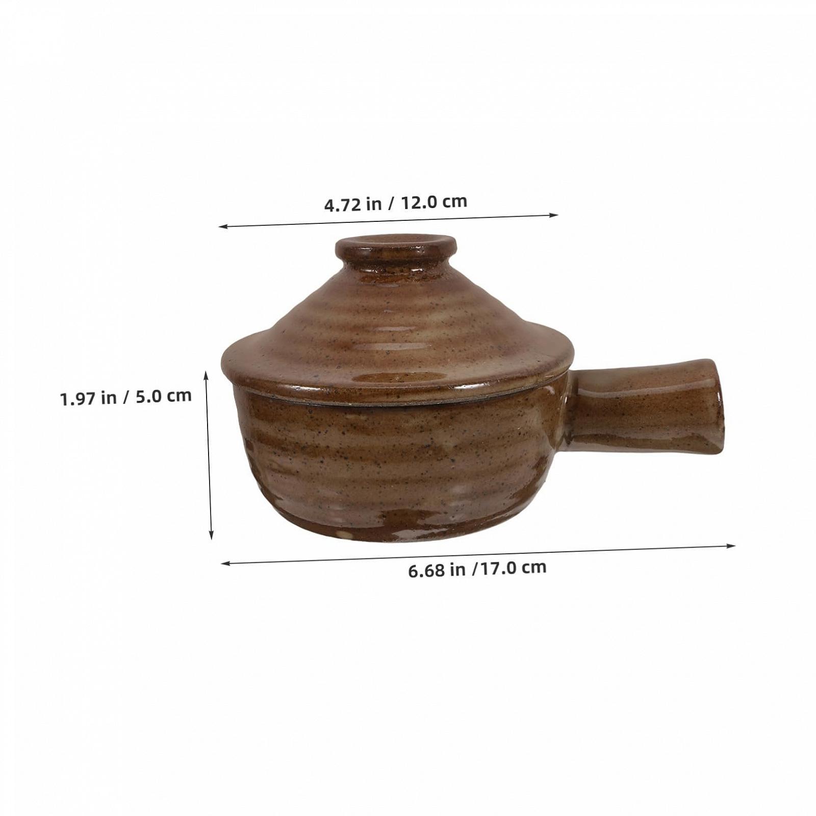 Горщик для тушкування SOIMISS Кераміка Набір 2 шт. З кришкою для мікрохвильової печі, фото №2