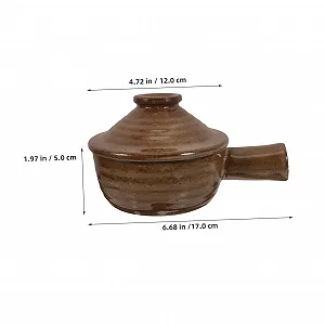Горшок для тушения SOIMISS Керамика Набор 2 шт. С крышкой для микроволновой печи synthetic.ua - Фото 1