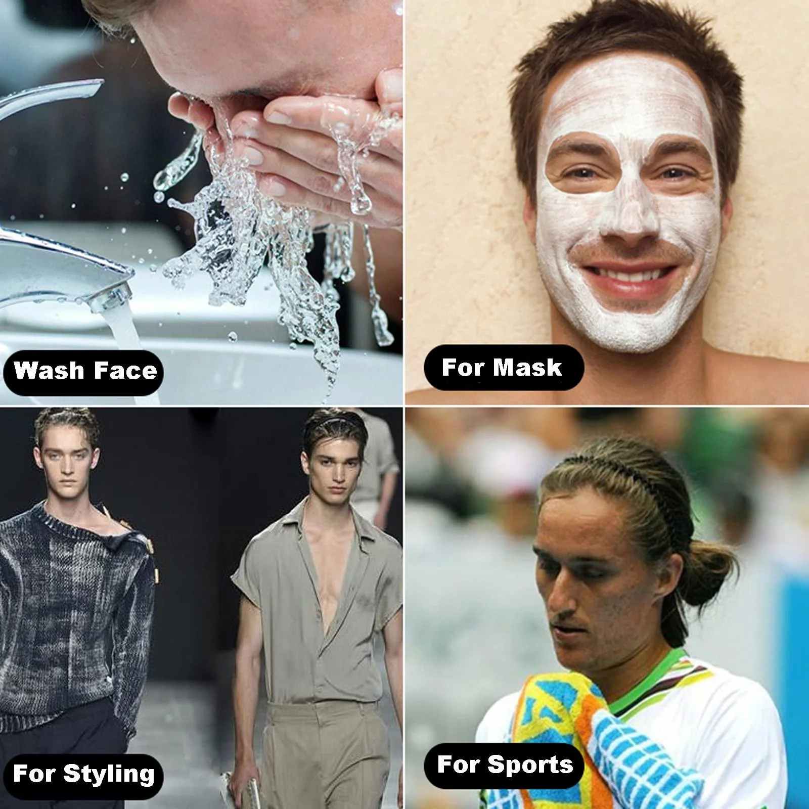 Металевий обруч для волосся Унісекс Регульований, фото №7