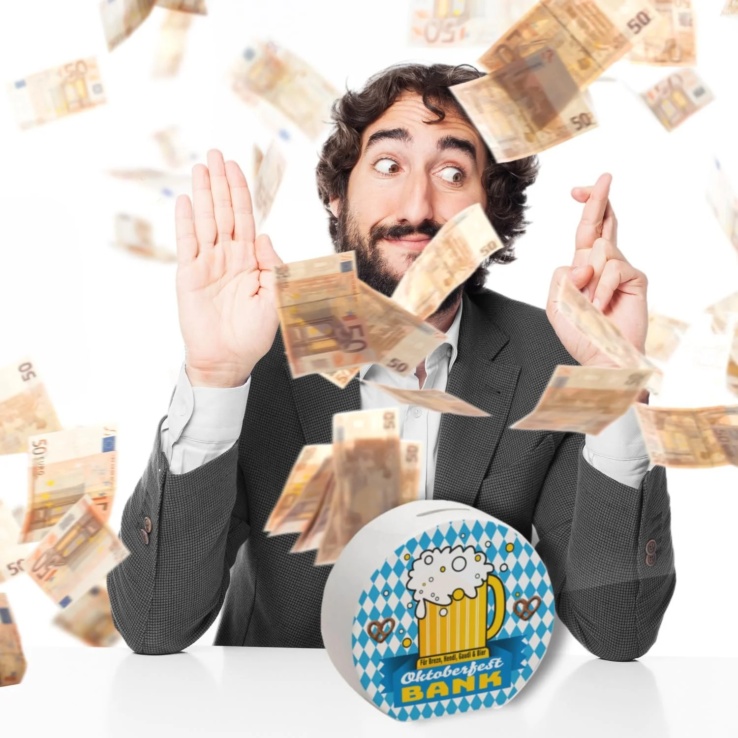 Скарбничка Oktoberfest Bank керамічна 13 см, фото №7