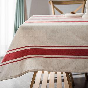 Скатерть Vintage French Red Striped хлопковая 56 x 71 дюйм Red synthetic.ua - Фото 1