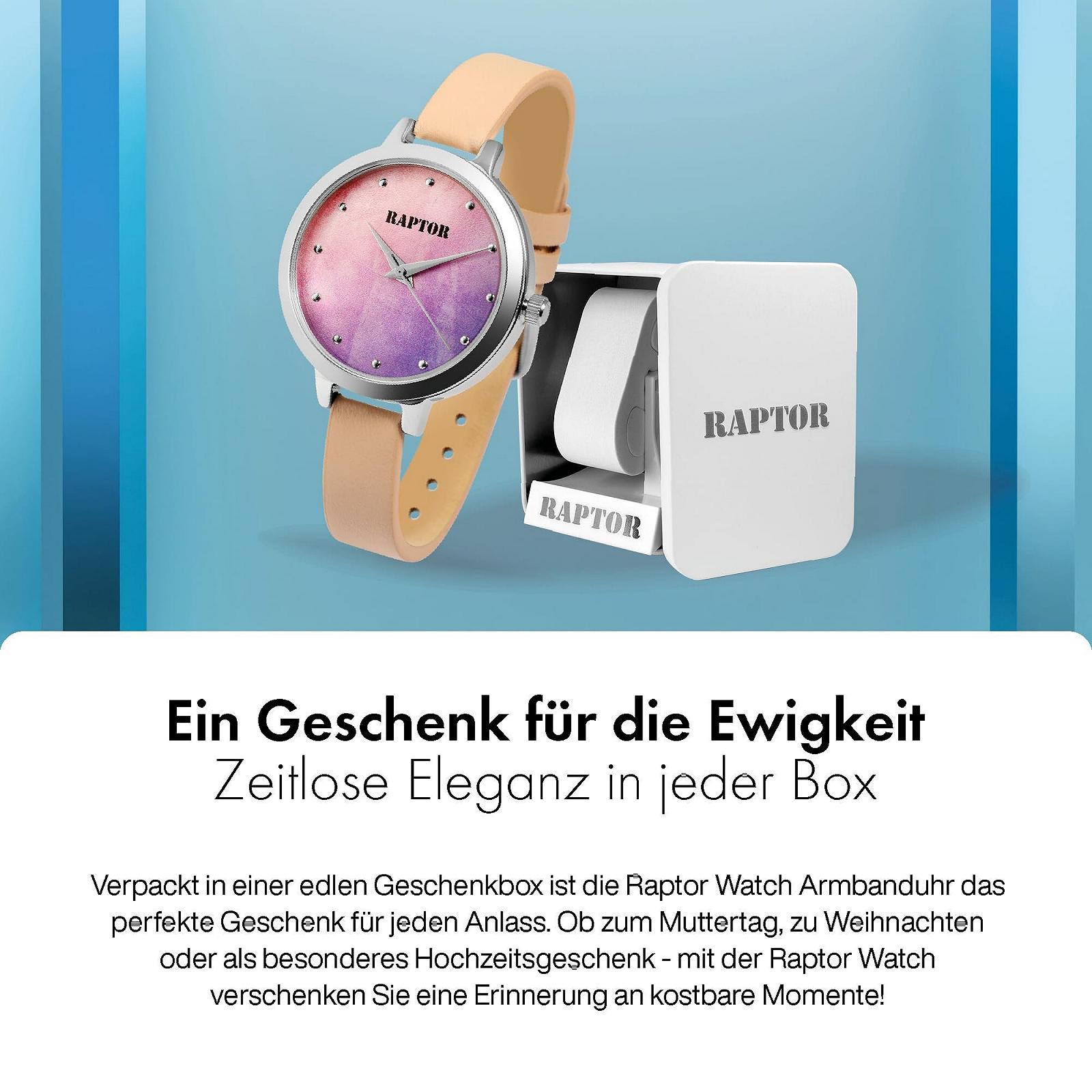 Жіночий годинник Raptor Smooth RA10195 Ремінець зі справжньої шкіри Круглий Аналоговий Кварцовий, фото №6 Жіночий годинник Raptor Smooth RA10195 Ремінець зі справжньої шкіри Круглий Аналоговий Кварцовий, фото №6