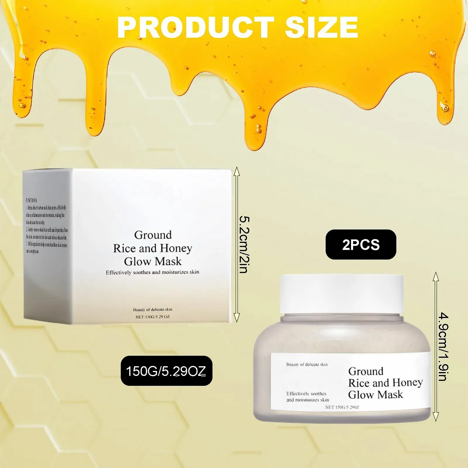 Маска для обличчя Rice Beauty 150 г, Рисова маска для обличчя, фото №2