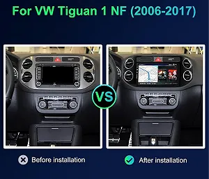Штатная автомагнитола SXAUTO для VW Tiguan 1 NF 2006-2017 / 9" / Сенсорная / 8/256Гб / Android 13 / Apple CarPlay / Android Auto / Bluetooth / WI-FI / GPS / USB цена на synthetic.ua - Фото 1 Штатная автомагнитола SXAUTO для VW Tiguan 1 NF 2006-2017 / 9" / Сенсорная / 8/256Гб / Android 13 / Apple CarPlay / Android Auto / Bluetooth / WI-FI / GPS / USB synthetic.ua - Фото 1