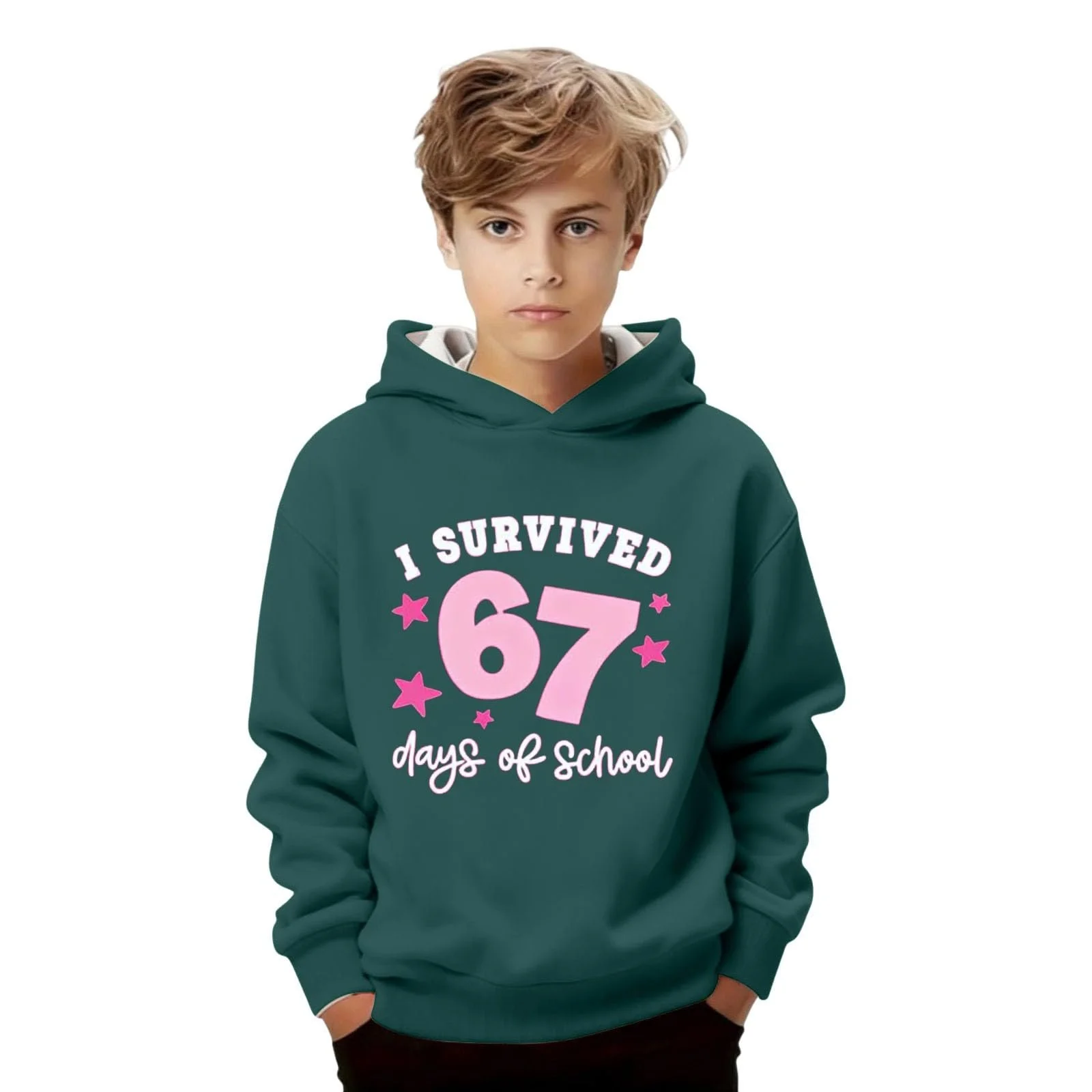 Худи Детский Девочки Свитшот Толстовка с капюшоном для мальчиков Флис Теплый Дышащий С графикой Мягкий Удобный Повседневный Модный Куртка Для школы И игры Кофта с длинными рукавами, фото №2