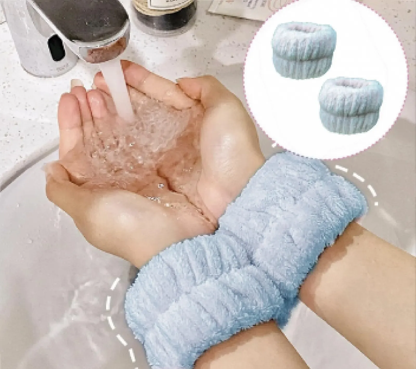 Обруч для волос Голубой (Набор из 4 шт), фото №4