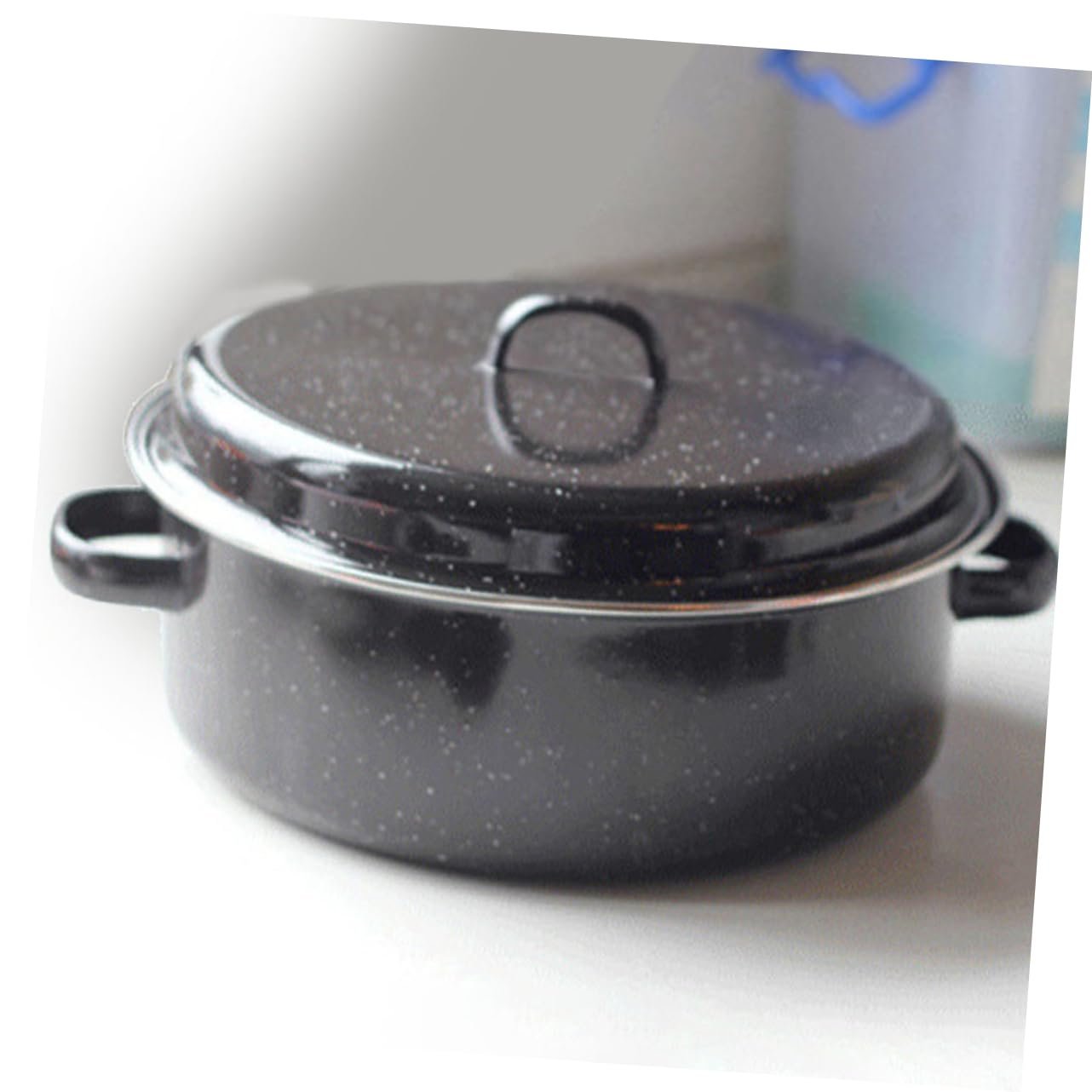 Жаровня INOOMP емальована з кришкою термостійка, фото №4