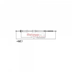 Трос стоянкового гальма METZGER 12.0701 для FIAT задній правий - Фото 1