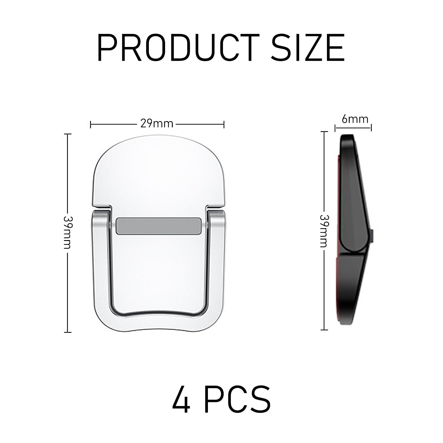 Подставка для клавиатуры 2 пары, для ноутбука, портативная (Черный, Серебристый), фото №2 Подставка для клавиатуры 2 пары, для ноутбука, портативная (Черный, Серебристый), фото №2