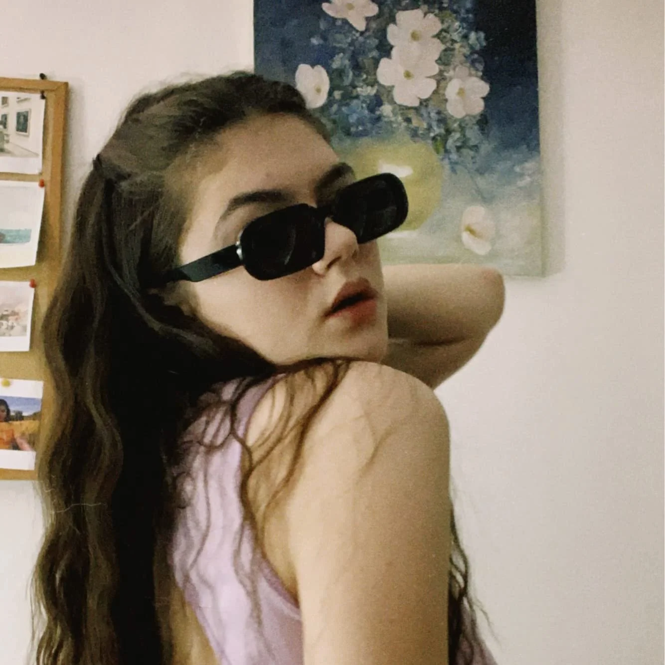 Солнцезащитные очки YAMEIZE Классические Прямоугольные Ретро 90-х Черные Защита UV400, фото №2