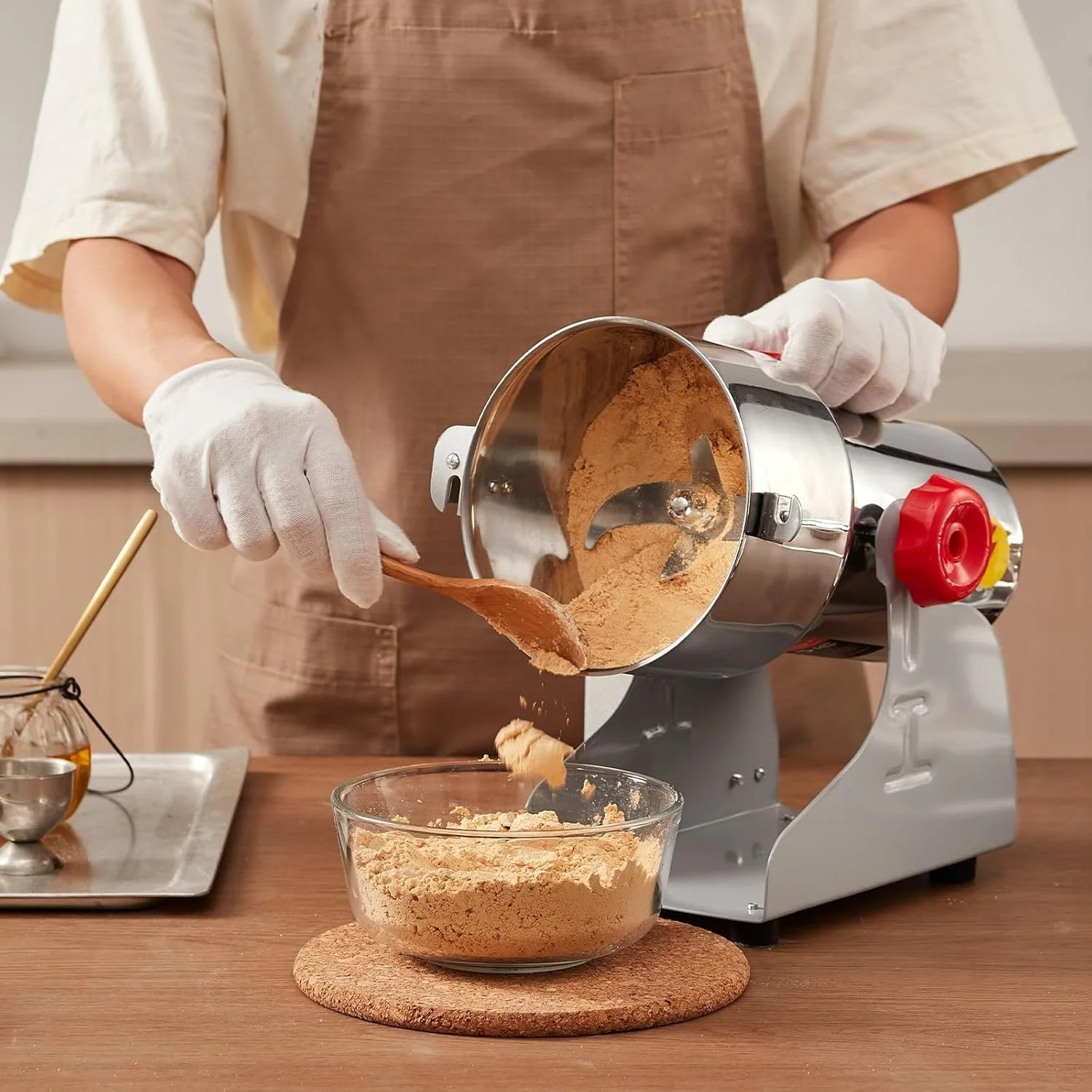 Електричний млин VEVOR HC-750Y / 2000 Вт / 750 г / Нержавіюча сталь / Супер-дрібний помел / Серебристий, фото №8 Електричний млин VEVOR HC-750Y / 2000 Вт / 750 г / Нержавіюча сталь / Супер-дрібний помел / Серебристий, фото №8