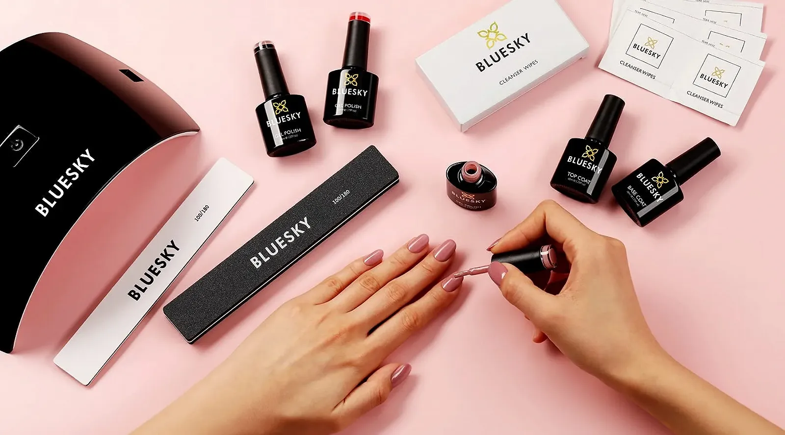 Гель-лак Bluesky Tease Рожевий нюдовий яскравий QXG080, 10 мл, фото №9