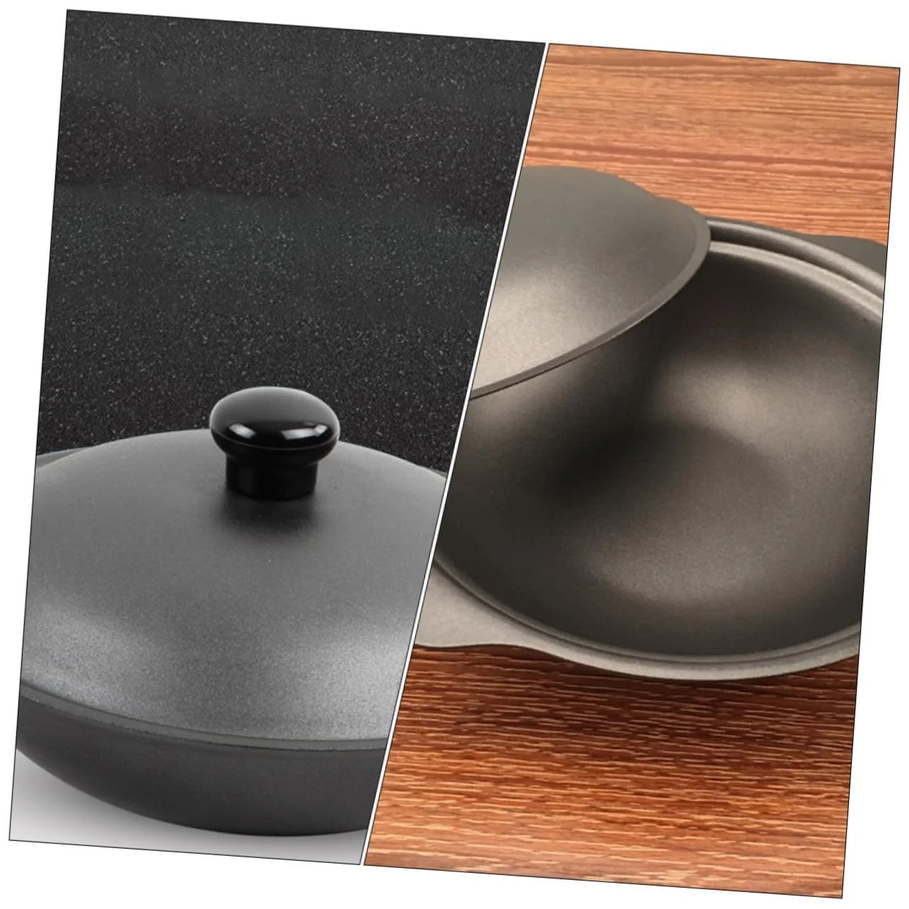 Каструля-жаровня чавунна з кришкою енергоощадна термостійка для тушкування та рису, фото №5