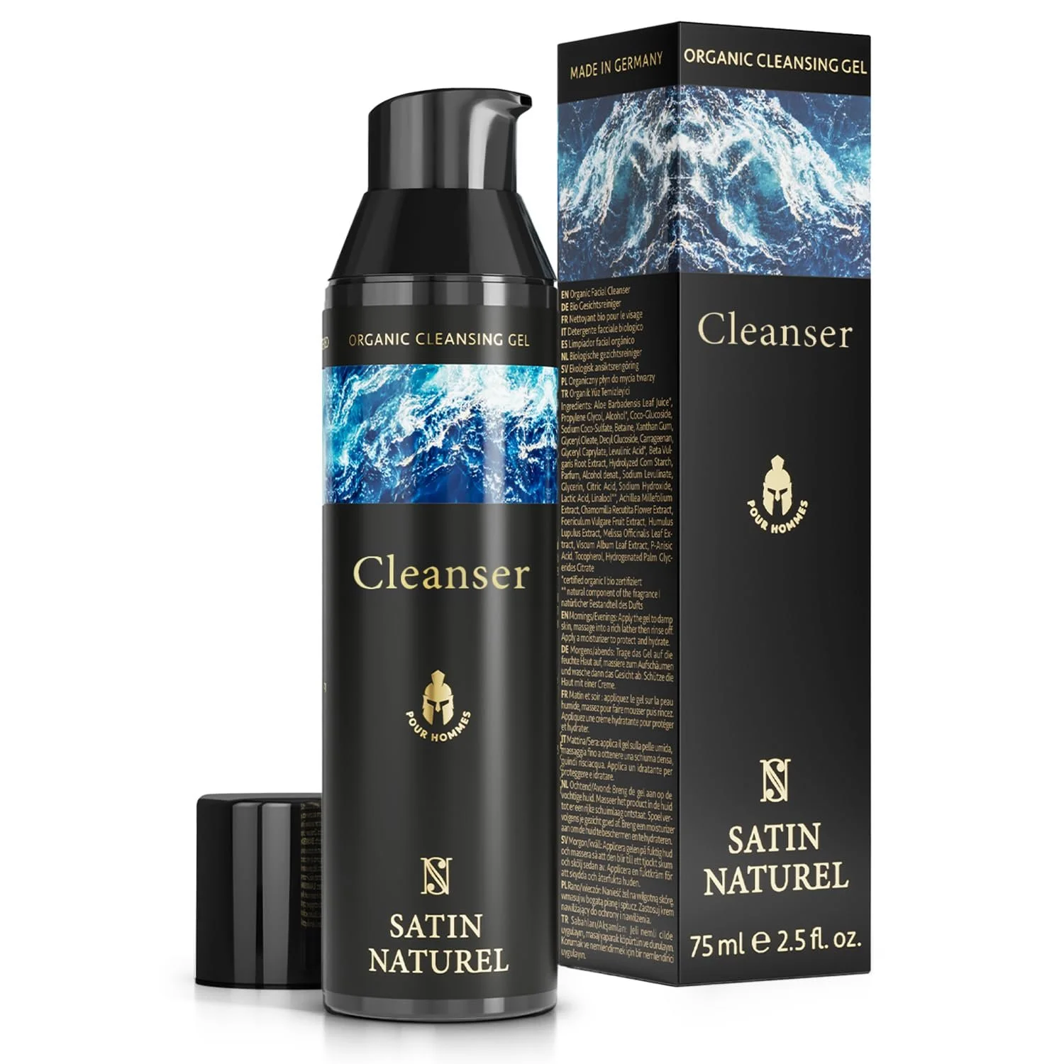 Органічний Засіб для Вмивання для Чоловіків Satin Naturel Aloe Vera & Hops 75 мл, фото №1