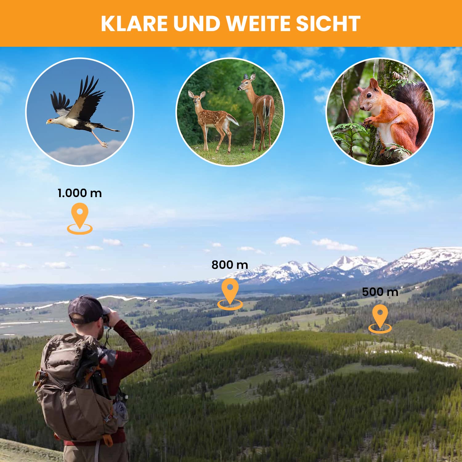 Телескоп Monocular 12x50 HD с держателем для смартфона черный, фото №5
