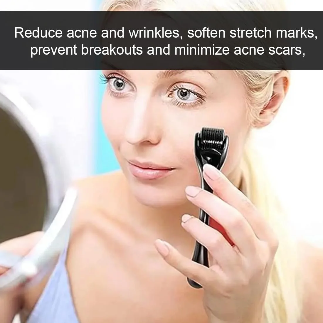 Ролик для бороди Tomedeks 0,5 мм, 2 шт, мікроголковий ролик для догляду за шкірою та волоссям, фото №5