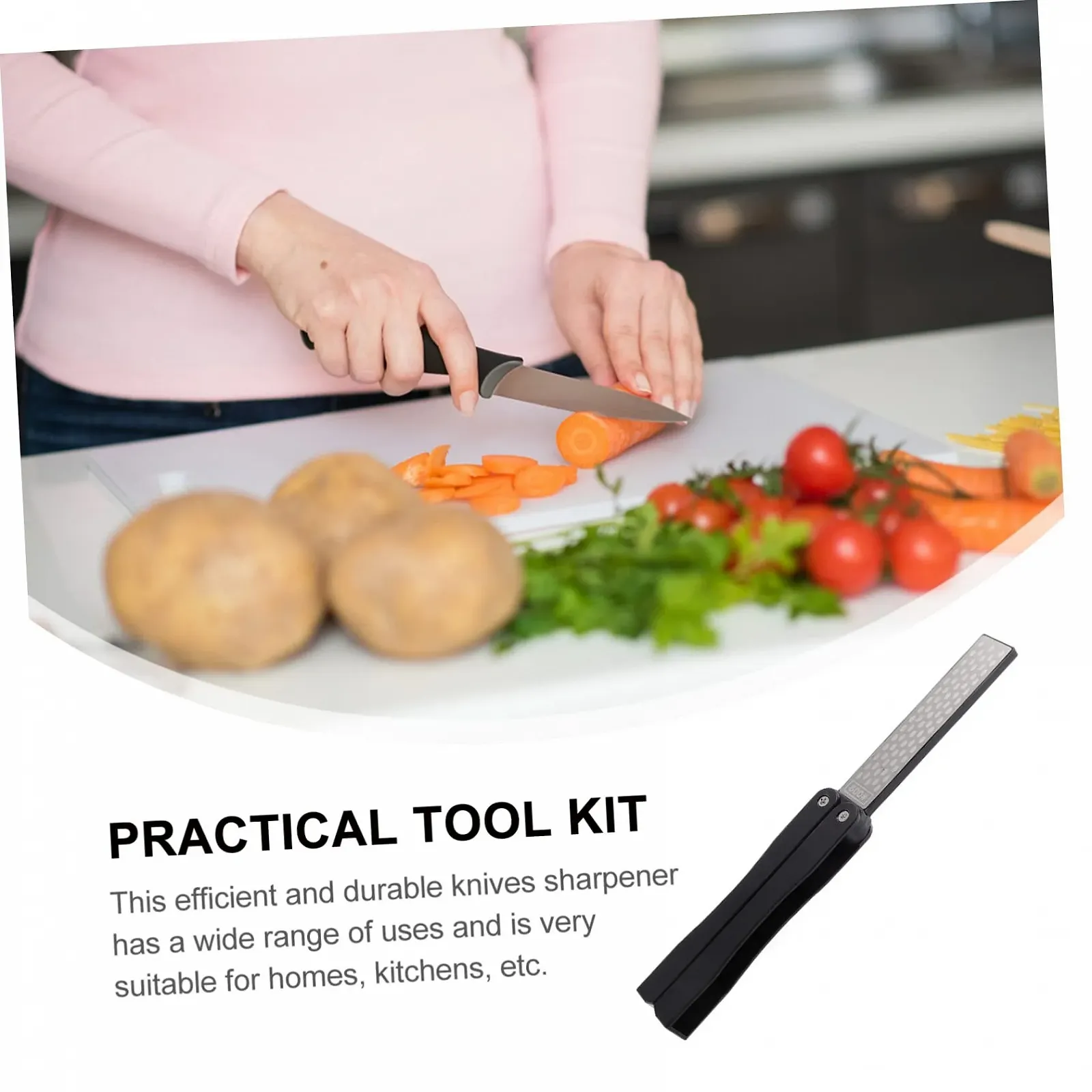 Точилка для ножів та ножиць Lurrose двостороння портативна, фото №7