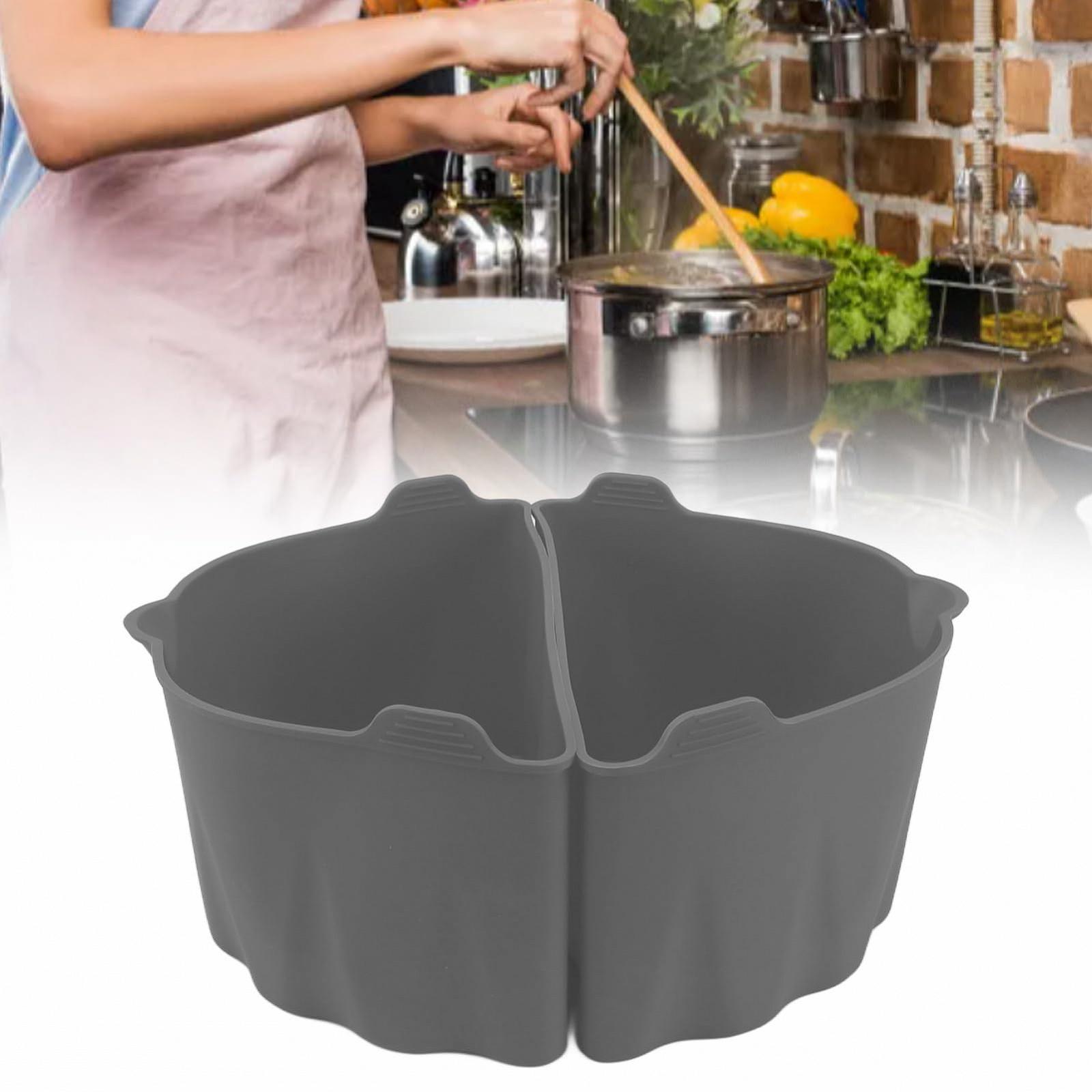 Набор силиконовых вкладышей для мультиварки 6-7QT с разделителем (серый), фото №2