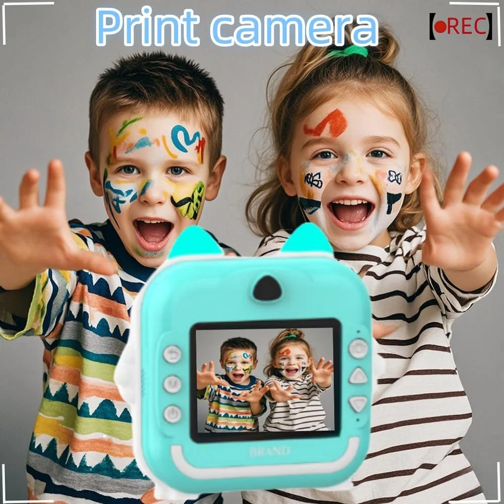 Детская фотокамера мгновенной печати ThreeH 24MP, фото №5