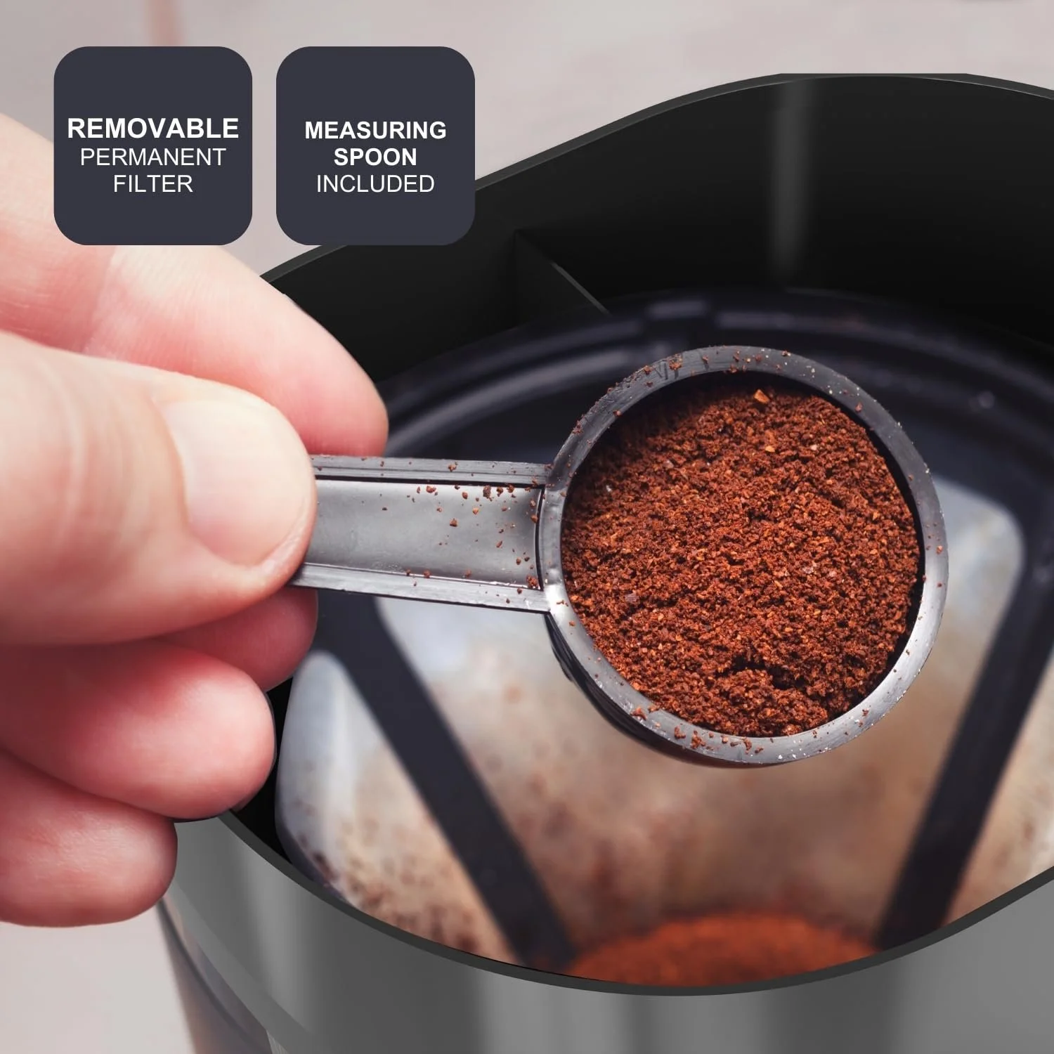 Кофеварка капельная BLACK+DECKER 1000 W 1.5 л 12 чашек Таймер Нержавеющая сталь, фото №7