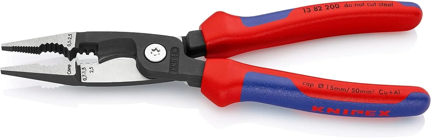 Плоскогубцы Knipex для электромонтажных работ 13 82 200, черные, 200 мм, фото №3 Плоскогубцы Knipex для электромонтажных работ 13 82 200, черные, 200 мм, фото №3